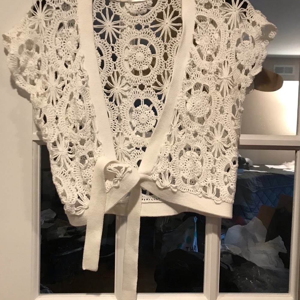 Anthropologie Tiny crochet top